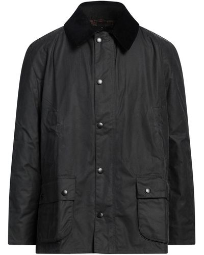 Barbour Steel Overcoat & Trench Coat Cotton - Black