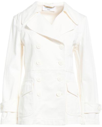 Alberta Ferretti Overcoat & Trench Coat - White