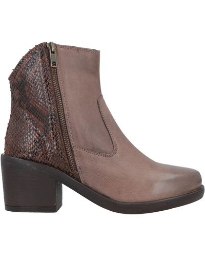 Divine Follie Ankle Boots Soft Leather - Brown