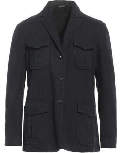 Massimo Alba Midnight Jacket Cotton, Wool - Blue