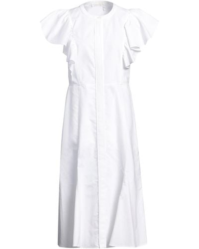 Chloé Midi-Kleid - Weiß