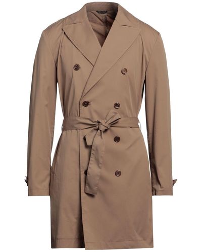 Grey Daniele Alessandrini Overcoat & Trench Coat - Brown