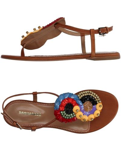 DSquared² Camel Thong Sandal Cowhide - Brown