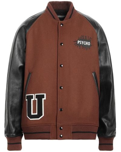 Undercover Jacket Wool, Nylon, Cow Leather - Brown