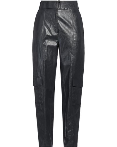 FEDERICA TOSI Pants Polyurethane, Viscose, Polyester, Cotton, Metal - Gray