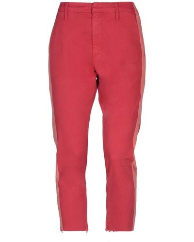 Mother Cropped Pants - Red