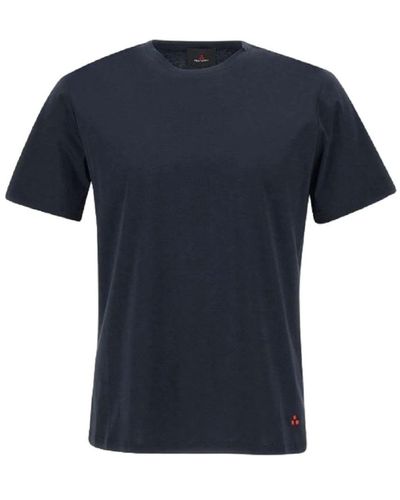 Peuterey Marineblaues T-Shirt Aus Mer-Baumwolle