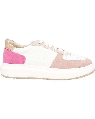 Keys Pastel Sneakers Leather, Textile Fibers - Pink