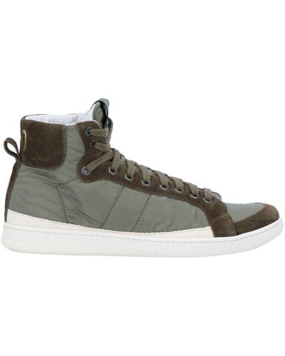 Pantofola D Oro Military Sneakers Soft Leather, Textile Fibers - Green