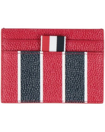 Thom Browne Document Holder Soft Leather - Red