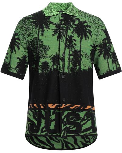 Green Just Cavalli Shirts for Men | Lyst