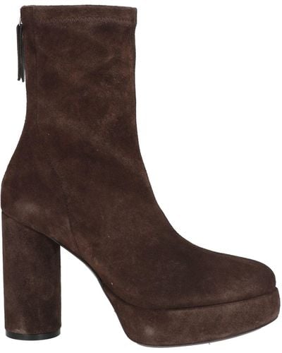 Vic Matié Dark Ankle Boots Leather - Brown