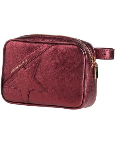 Golden Goose Burgundy Belt Bag Soft Leather - Red