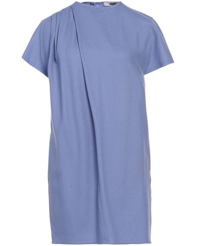Grifoni Mini Dress Virgin Wool, Elastane - Blue