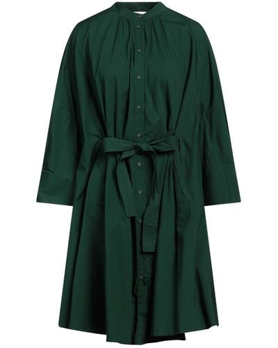 Essentiel Antwerp Dark Midi Dress Cotton - Green