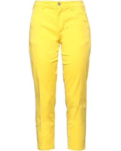40weft Cropped Trousers - Yellow