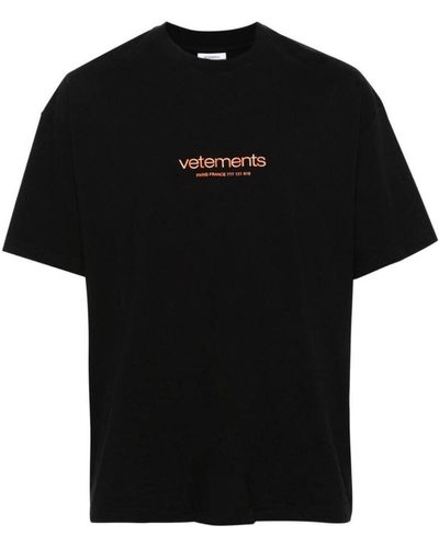 Vetements T-shirt - Noir