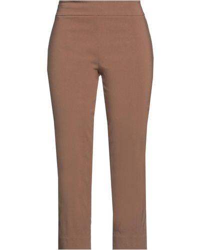 Avenue Montaigne Cropped Trousers - Brown