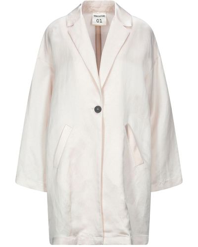 Semicouture Overcoat & Trench Coat - White