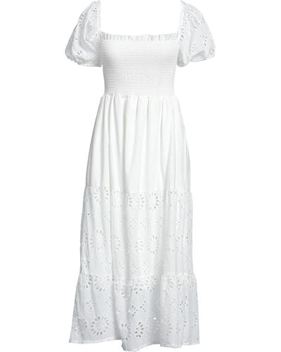 Liquorish Midi Dress - White