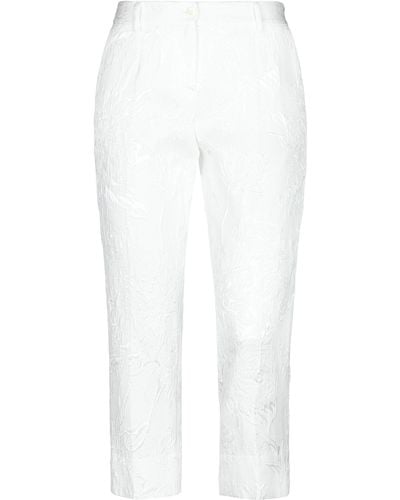 Dolce & Gabbana Cropped Trousers - White