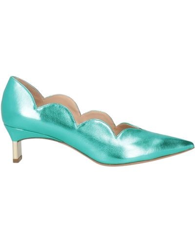 Mulberry Emerald Court Shoes Soft Leather - Blue