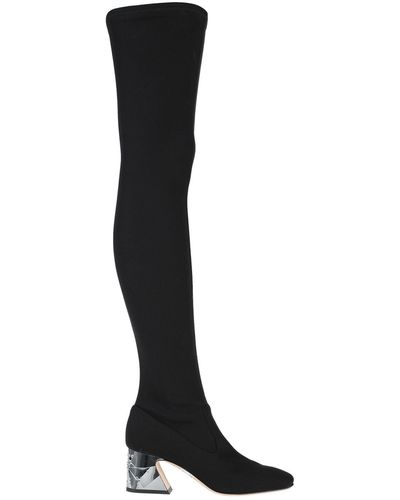 Alberta Ferretti Knee Boots - Black