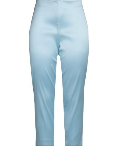Clips Cropped Trousers - Blue