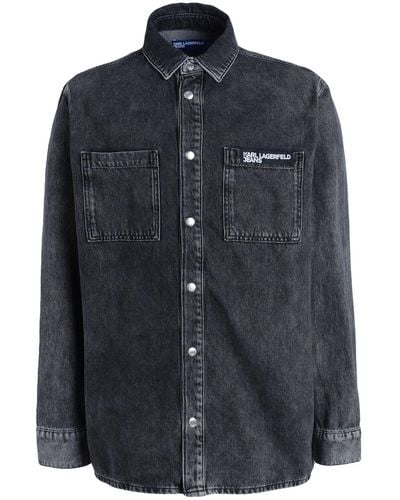 Karl Lagerfeld Denim Shirt Organic Cotton - Blue
