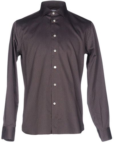 BRANCACCIO Dark Shirt Cotton - Purple