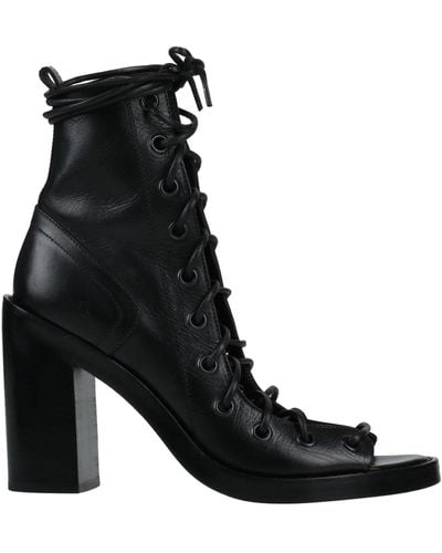 Ann Demeulemeester Ankle Boots Leather - Black