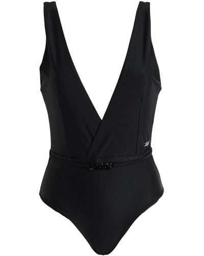 Karl Lagerfeld Karl Dna Deep V Swimsuit - Black
