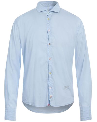Panama Light Shirt Cotton, Elastane - Blue