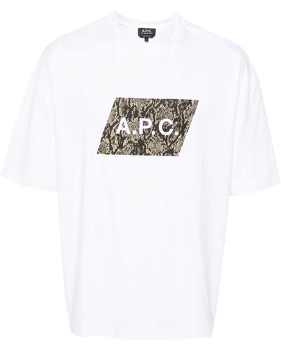 A.P.C. T-shirt Cobra con stampa - Bianco