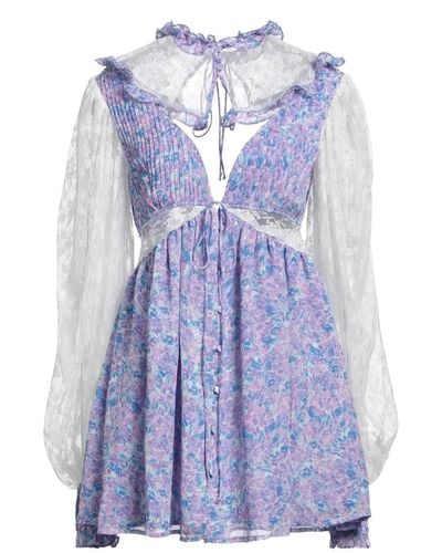 For Love & Lemons Mini Dress - Blue