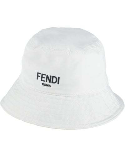 Fendi Ivory Hat Polyester - White