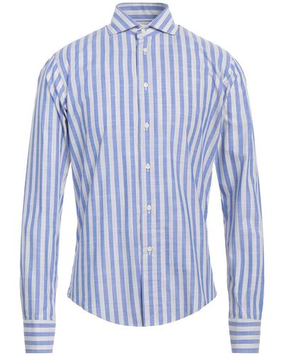 Brian Dales Azure Shirt Cotton - Blue