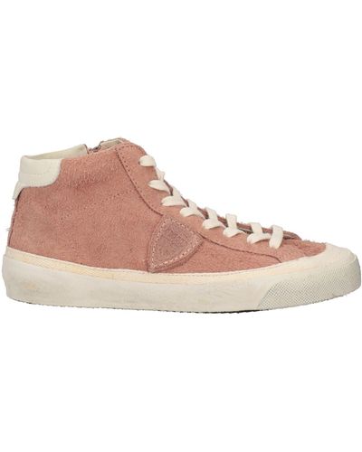 Philippe Model Pastel Trainers Leather, Textile Fibres - Pink