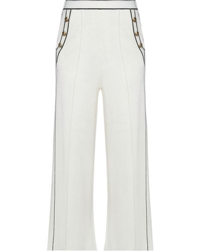 Pinko Cropped Trousers - White