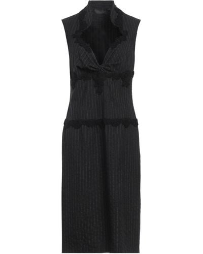 Ermanno Scervino Steel Midi Dress Virgin Wool, Elastane - Black