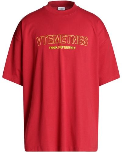 Vetements Camiseta - Rojo