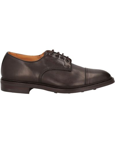 Tricker's Dark Lace-Up Shoes Soft Leather - Brown