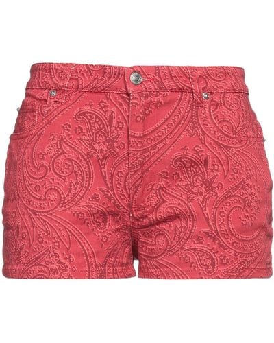 Etro Denim Shorts - Red