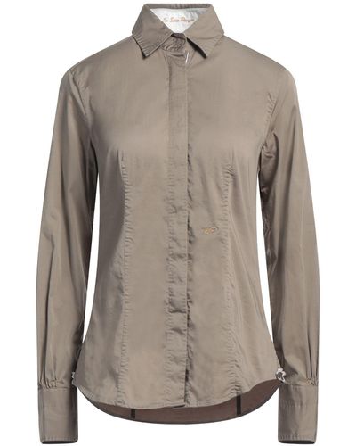 Le Sarte Pettegole Khaki Shirt Cotton, Polyamide, Elastane - Gray