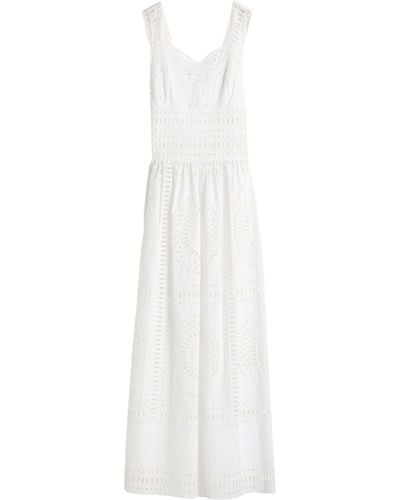 Alberta Ferretti Maxi Dress Cotton - White