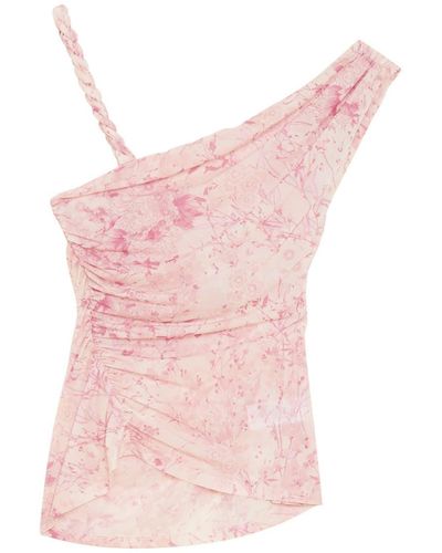 Patrizia Pepe Top monospalla arricciato - Rosa