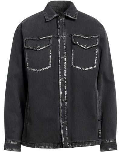 Versace Manteau en jean - Noir
