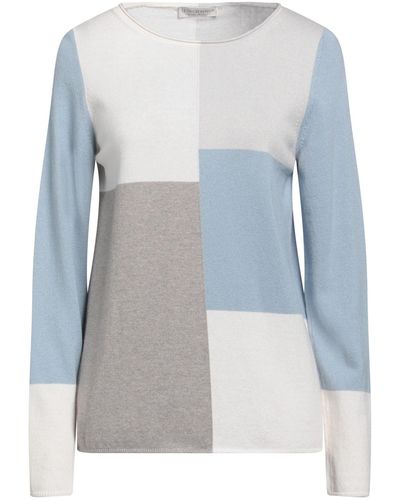 Le Tricot Perugia Sky Sweater Virgin Wool, Silk, Cashmere - Blue