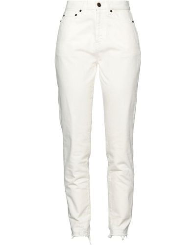 Saint Laurent Pantaloni Jeans - Bianco