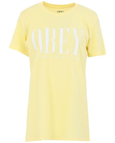 Obey T-shirt - Yellow